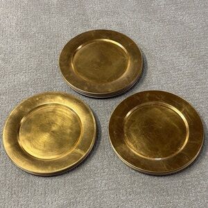 Elegant Gold Charger Plates Set 10 pieces.